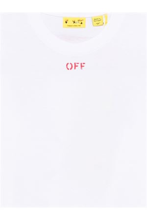 t-shirt in cotone bianco OFF WHITE KIDS | OBAA002S26JER006110